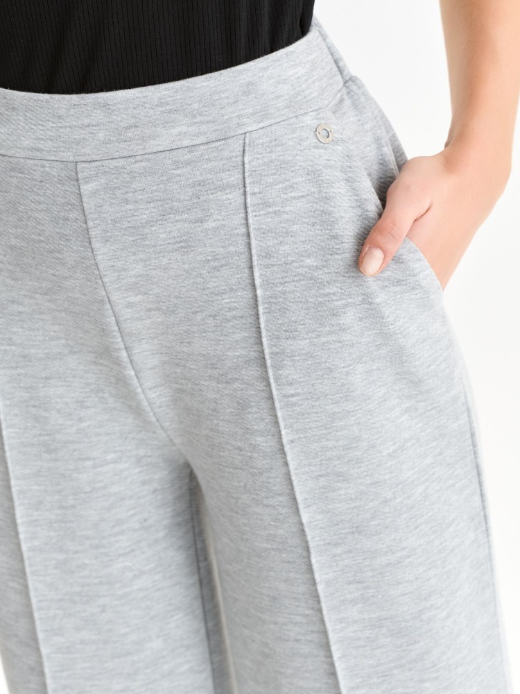 Dresowe spodnie damskie z szeroką nogawką