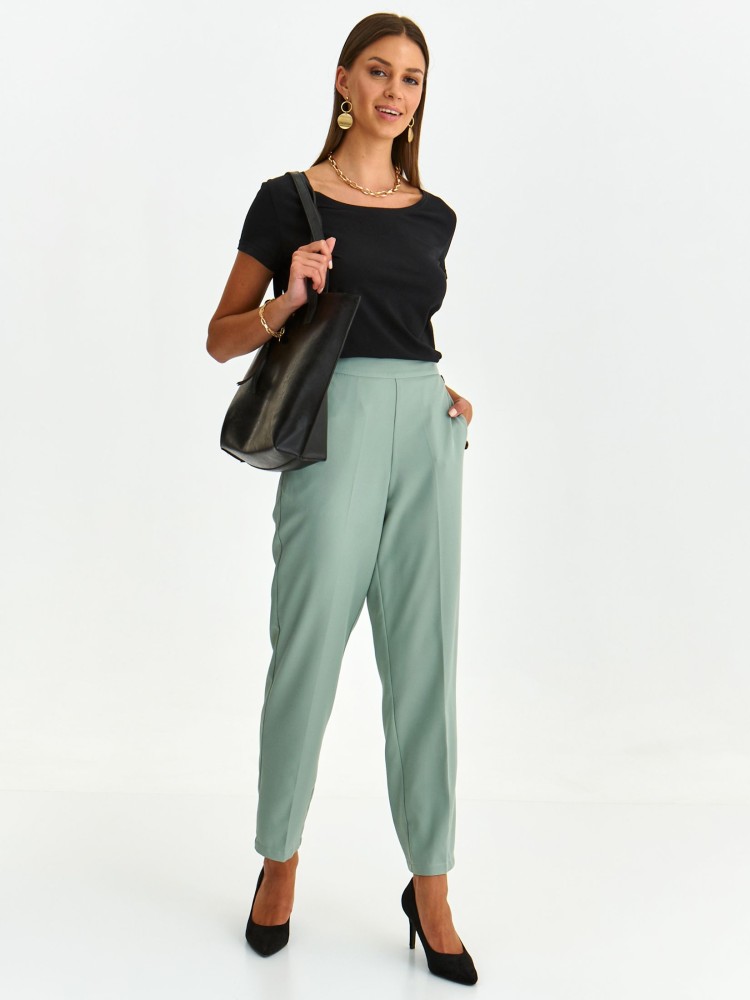 Tkaninowe spodnie z gumą w pasie Tkaninowe spodnie z gumą w pasie