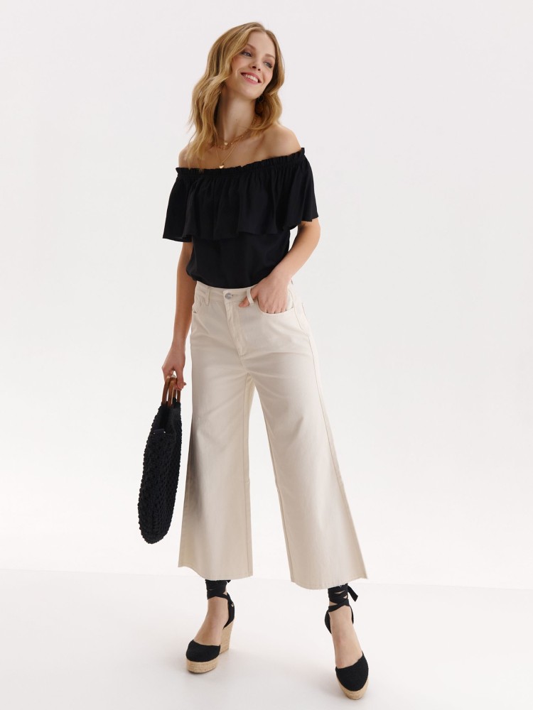 Bawełniane spodnie damskie o długości 7/8 