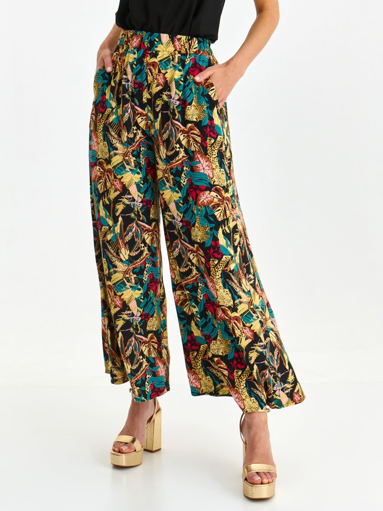 Printowane szerokie spodnie