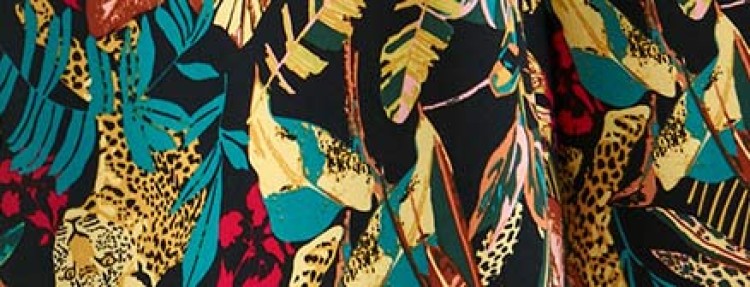 Printowane szerokie spodnie