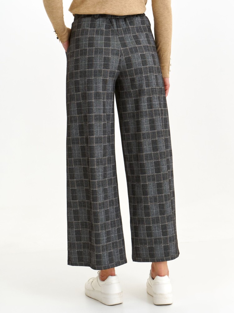 Dzianinowe spodnie w kratę Dzianinowe spodnie w kratę