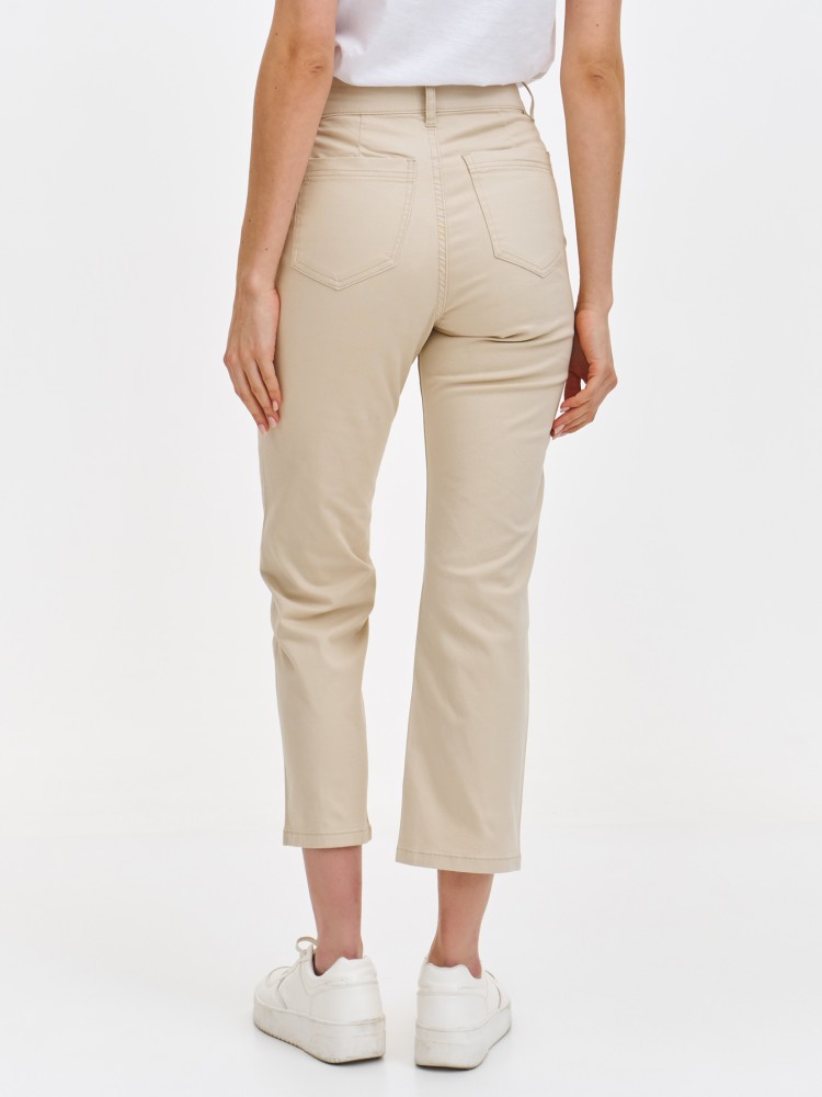 Spodnie z wyższą talią i rozszerzaną nogawką