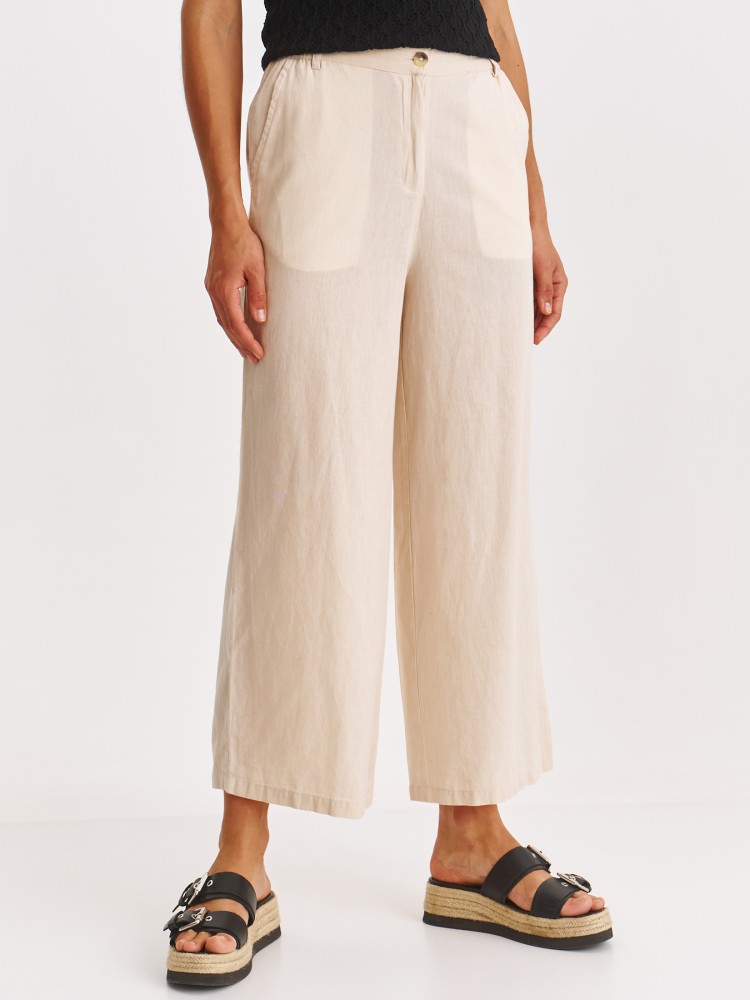 Spodnie damskie beżowe 