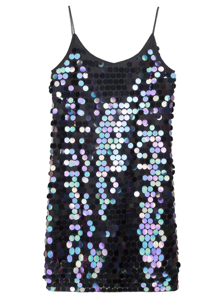 Sukienka w cekiny na cienkich ramiączkach 