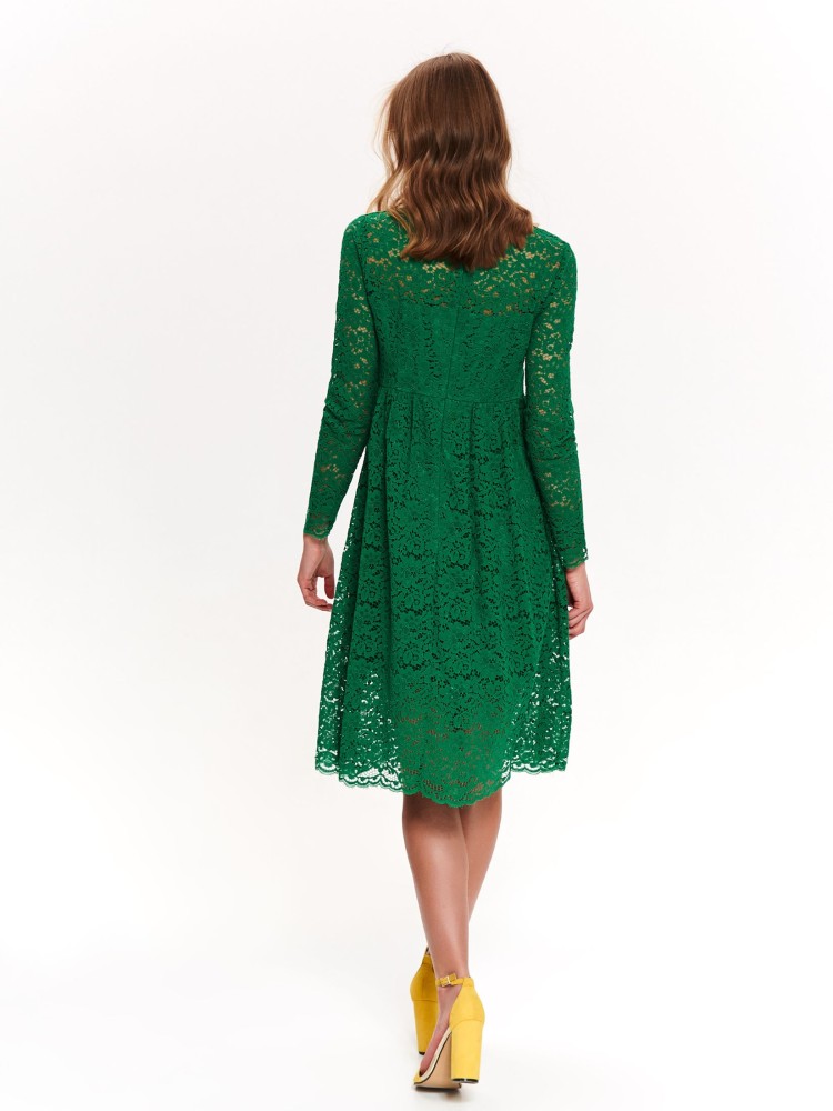 Koronkowa sukienka z podwyższonym stanem