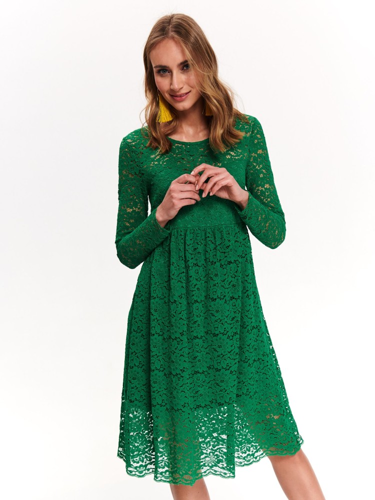 Koronkowa sukienka z podwyższonym stanem