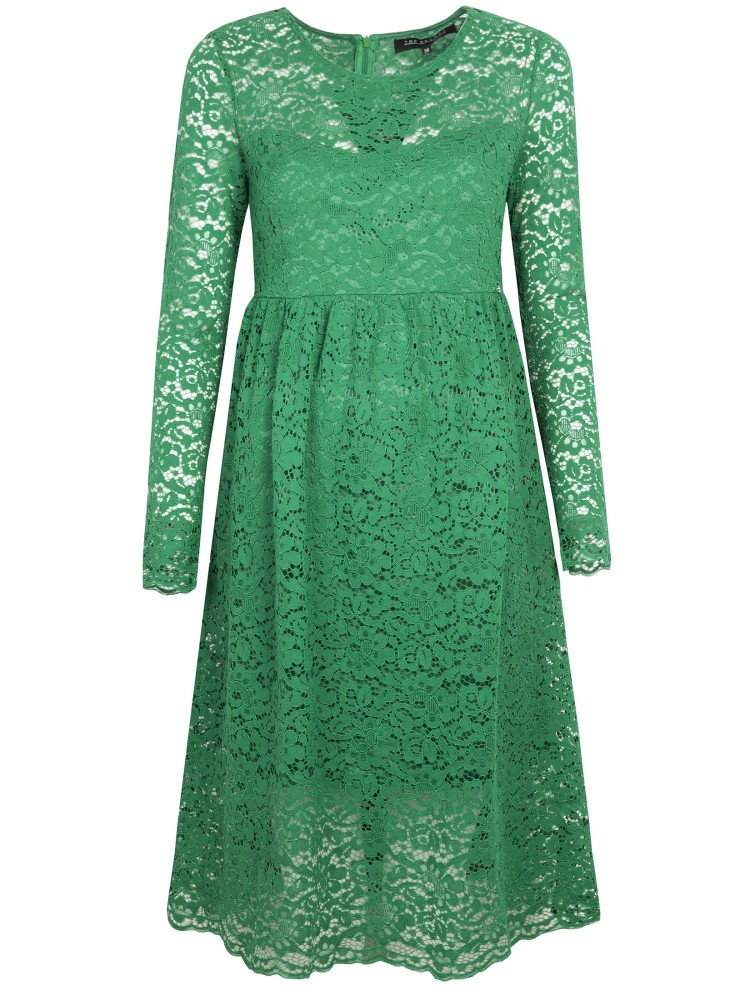 Koronkowa sukienka z podwyższonym stanem