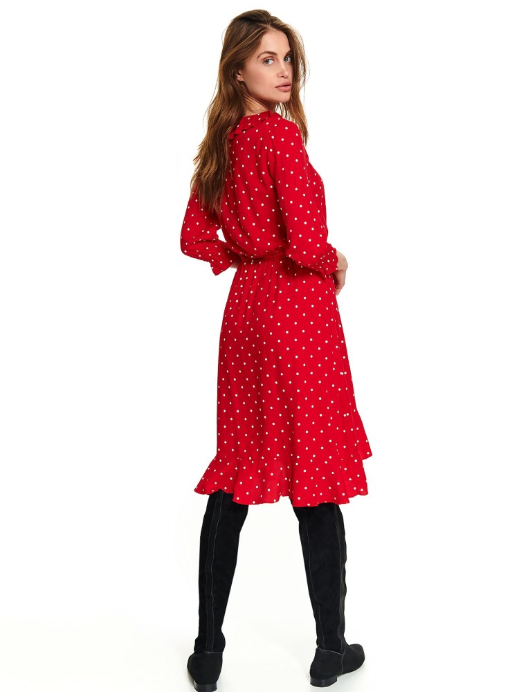 Sukienka kopertowa w groszki