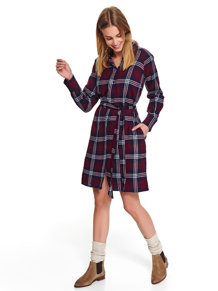 Sukienka koszulowa w kratę