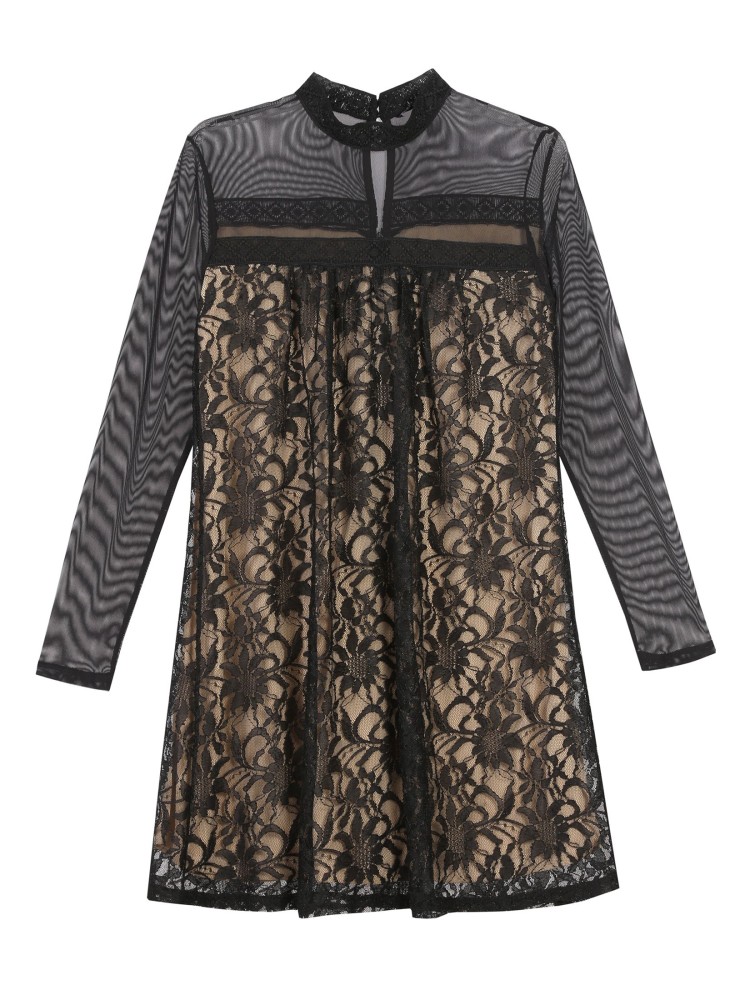 Sukienka z koronkową wstawką