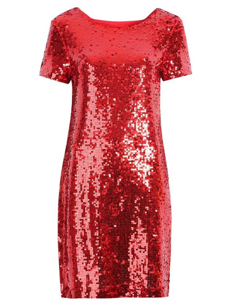 Dopasowana cekinowa sukienka