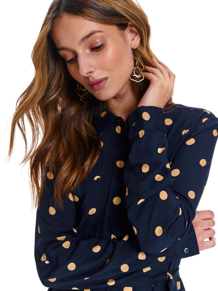 Sukienka midi w groszki