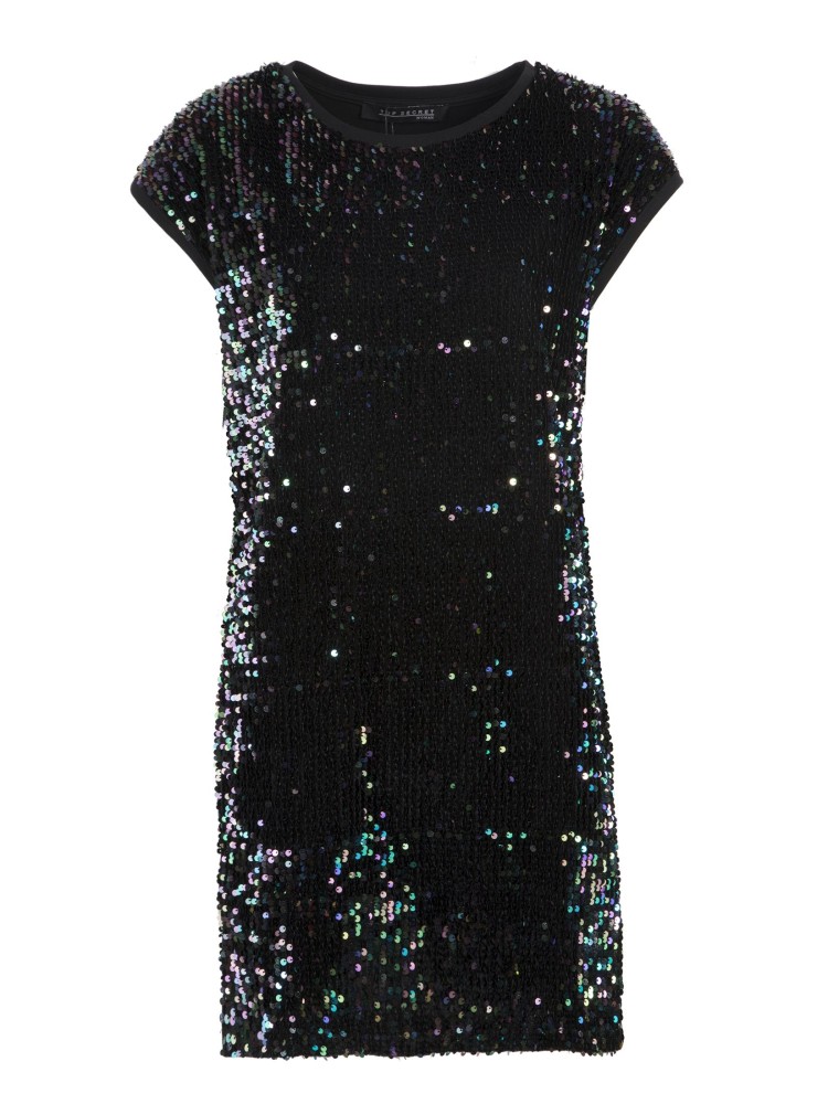 Sukienka z cekinowym przodem