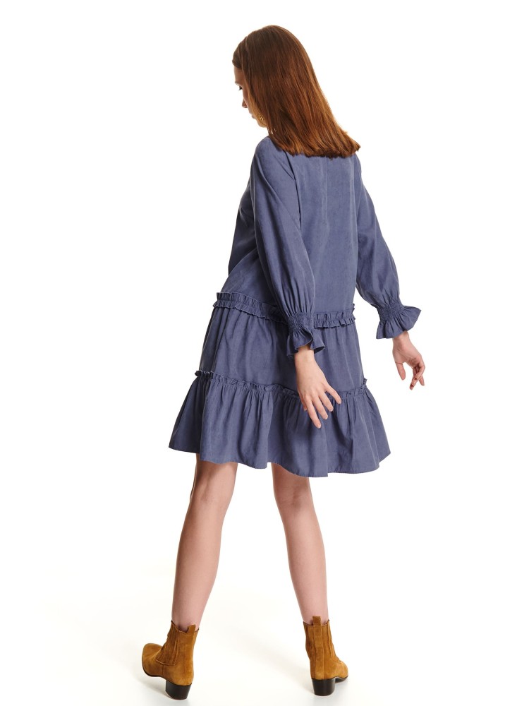 Sukienka z falbanką i wiązaniem