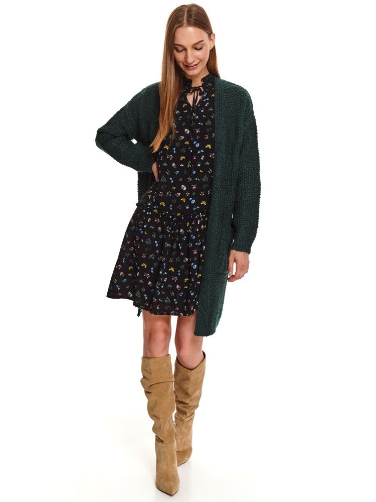 Sukienka w kwiaty z falbaną