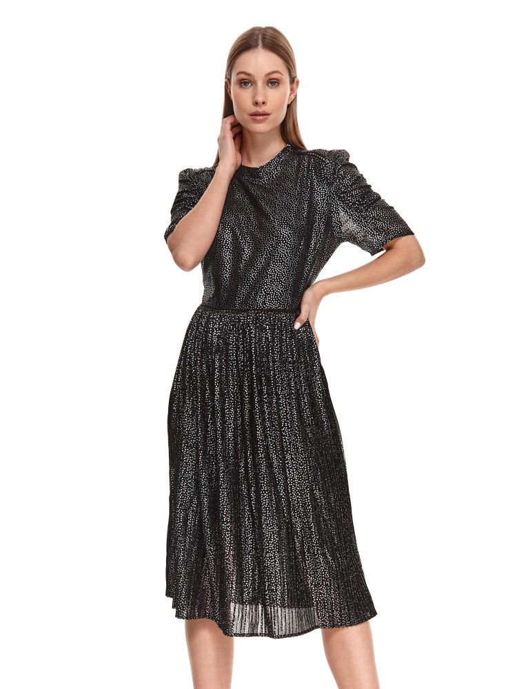 Plisowana sukienka w kropki