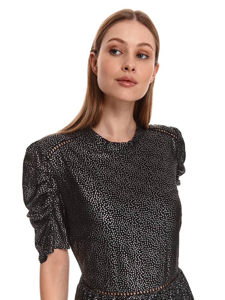 Plisowana sukienka w kropki