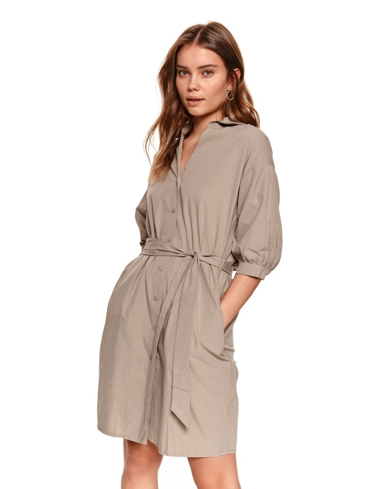 Luźna szmizjerka z rękawem 3/4