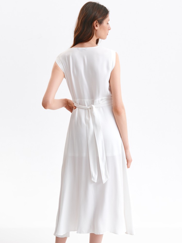 Sukienka koszulowa maxi z wiązaniem w pasie