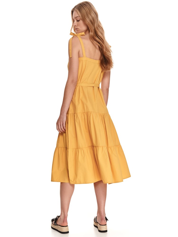 Sukienka midi z wiązanymi ramiączkami