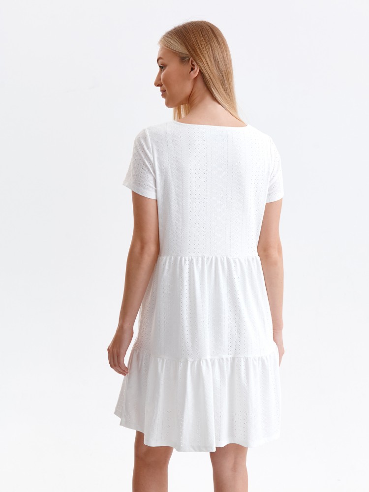 Ażurowa sukienka z krótkim rękawem