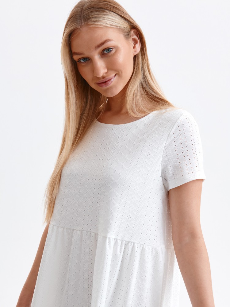 Ażurowa sukienka z krótkim rękawem