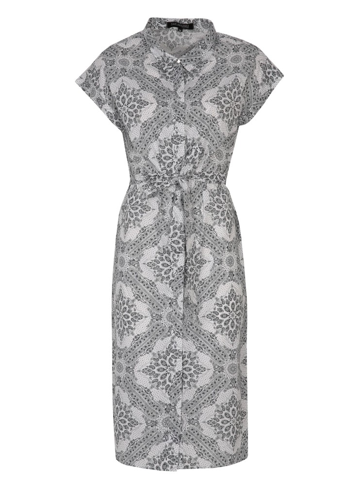 Szmizjerka z krótkim rękawem, w drobny wzór