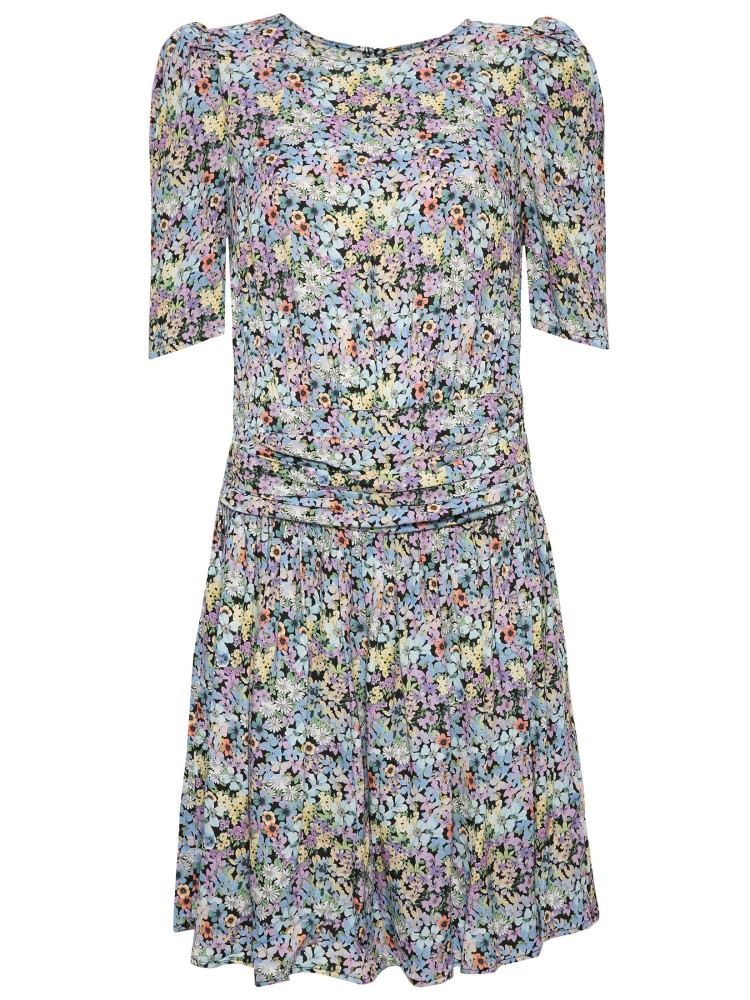 Sukienka w kwiaty z krótkim rękawem