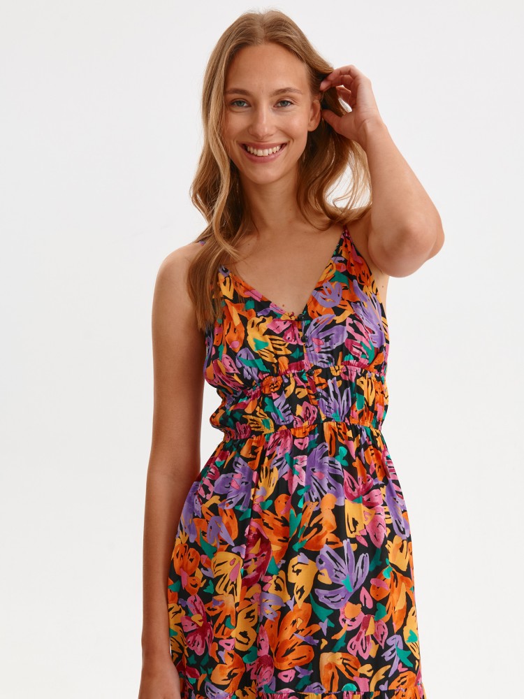 Sukienka maxi w kolorowe kwiaty