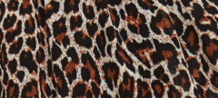 Sukienka w panterkę z falbanami