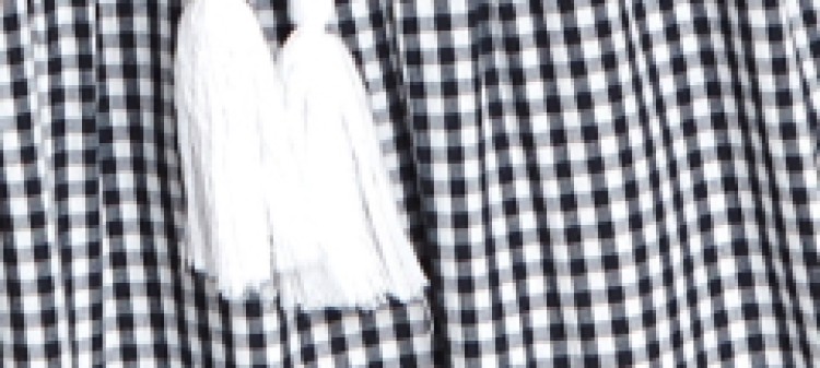 Luźna sukienka maxi w kratkę vichy