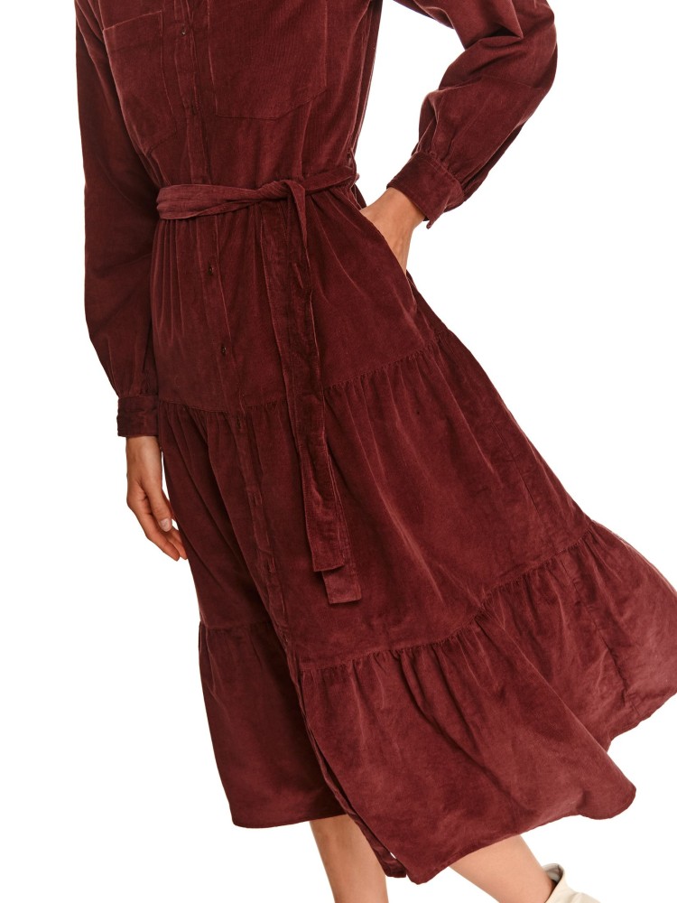 Sztruksowa sukienka koszulowa