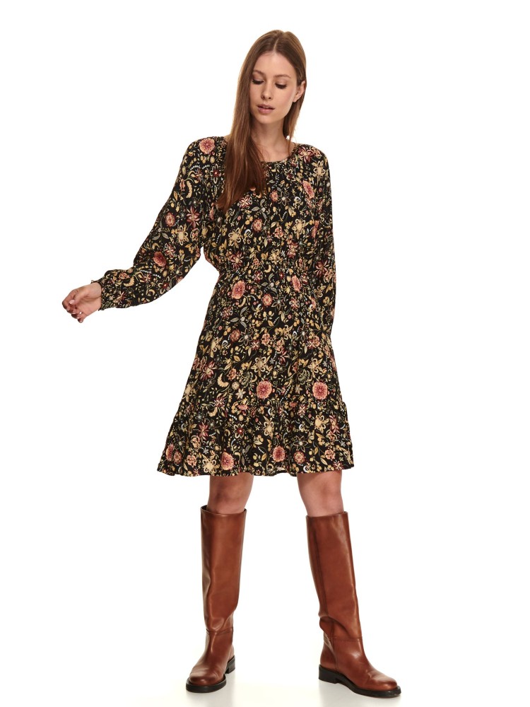 Wzorzysta sukienka z wiskozy