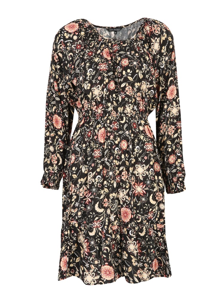 Wzorzysta sukienka z wiskozy