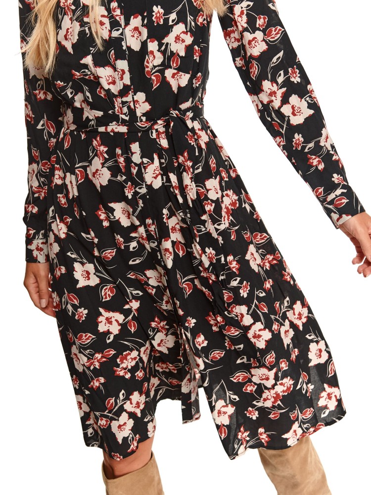 Koszulowa sukienka w kwiaty