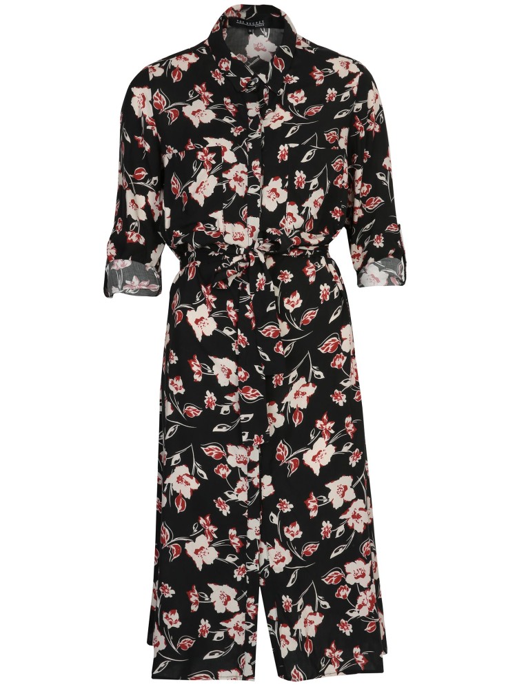 Koszulowa sukienka w kwiaty