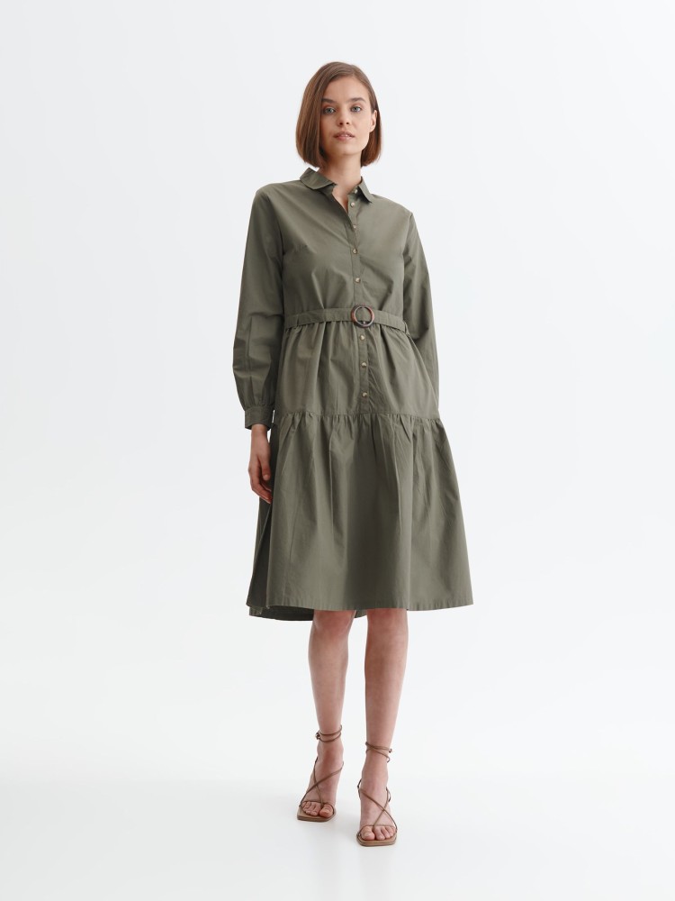 Bawełniana sukienka z paskiem