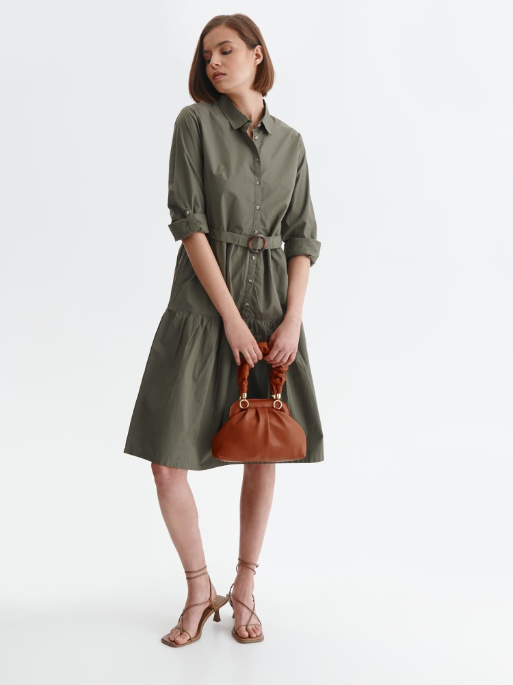 Bawełniana sukienka z paskiem