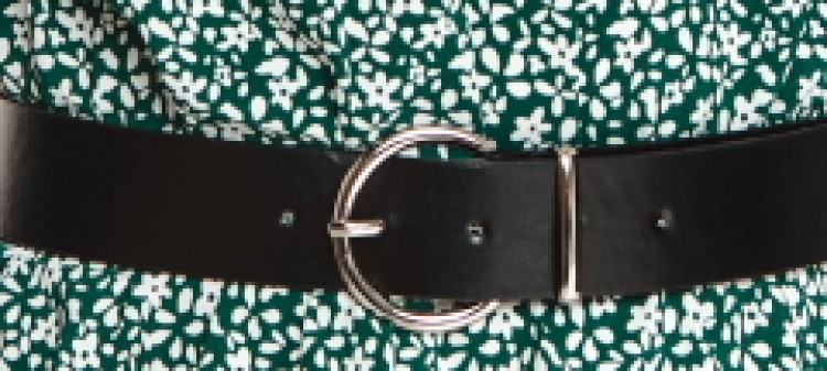 Sukienka damska w drobne kwiaty z paskiem