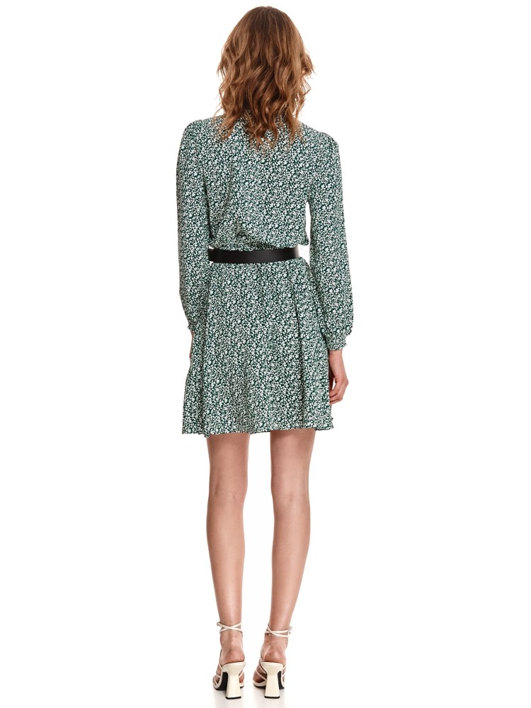 Sukienka damska w drobne kwiaty z paskiem