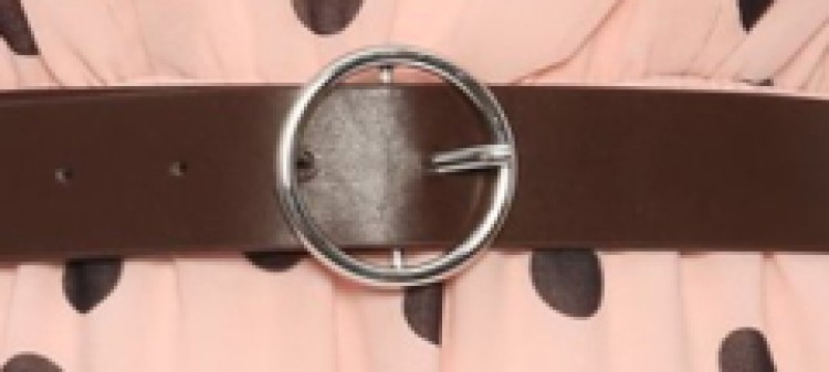 Sukienka damska w grochy z plisowanym dołem