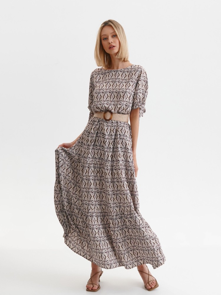 Sukienka damska o luźnym kroju z wiskozy