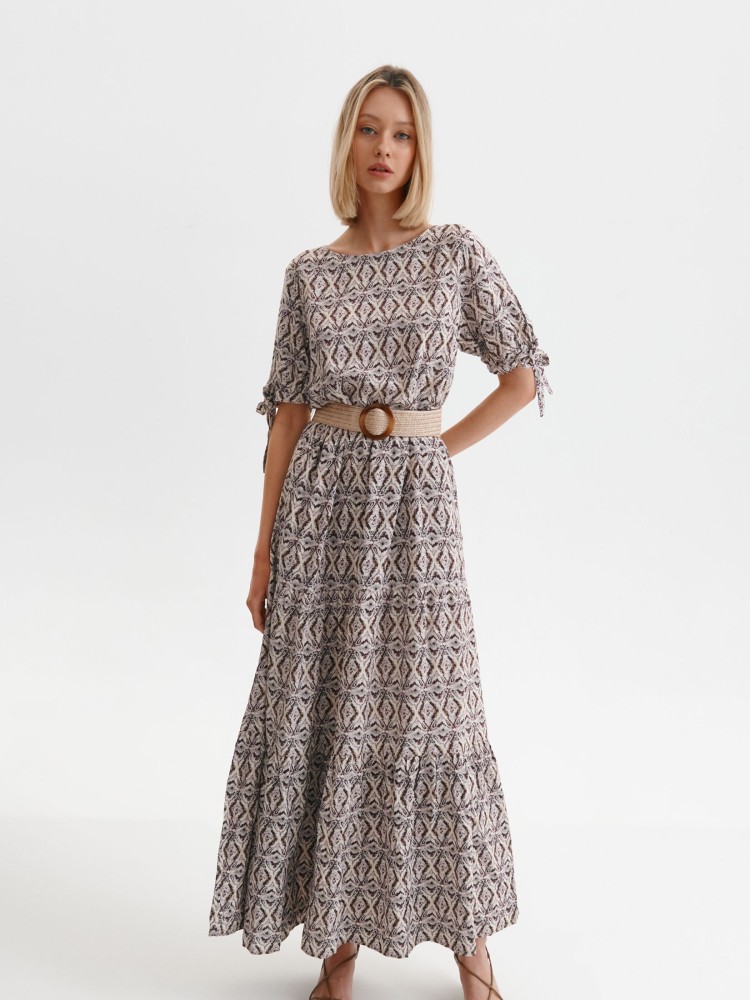 Sukienka damska o luźnym kroju z wiskozy