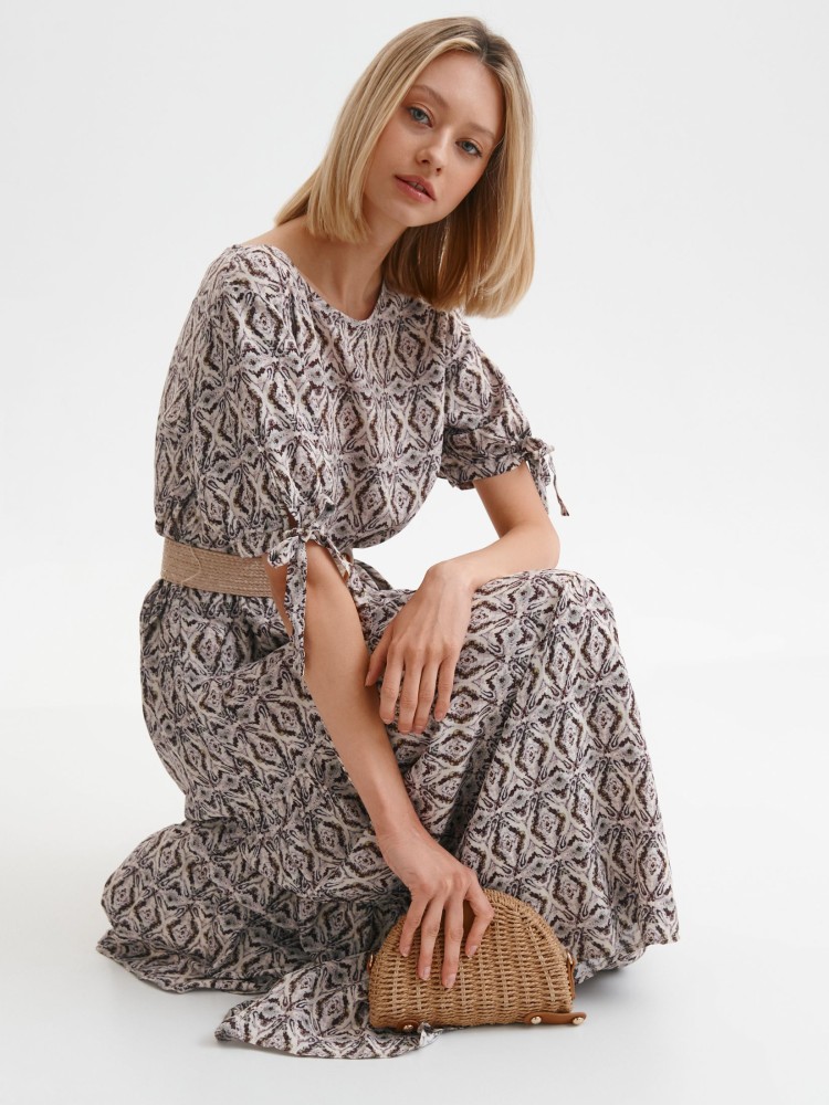 Sukienka damska o luźnym kroju z wiskozy