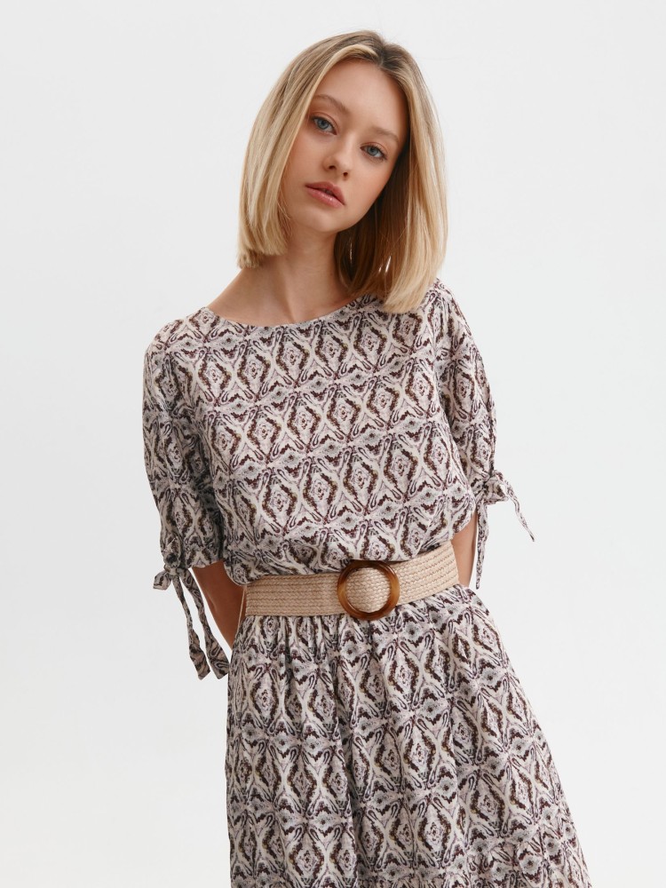 Sukienka damska o luźnym kroju z wiskozy