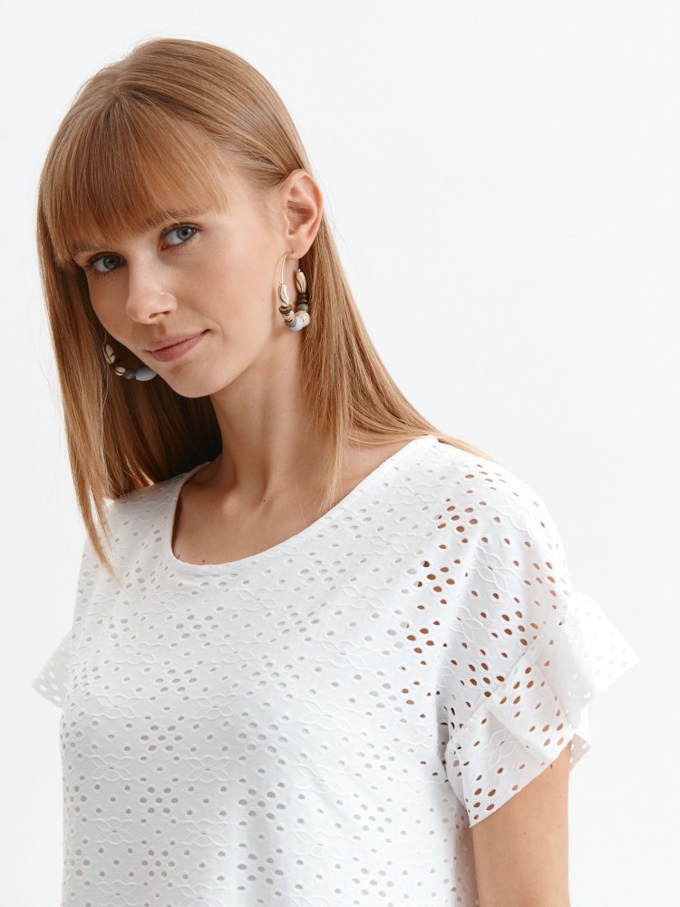 Sukienka damska z ażurowym wzorem, o luźnym kroju