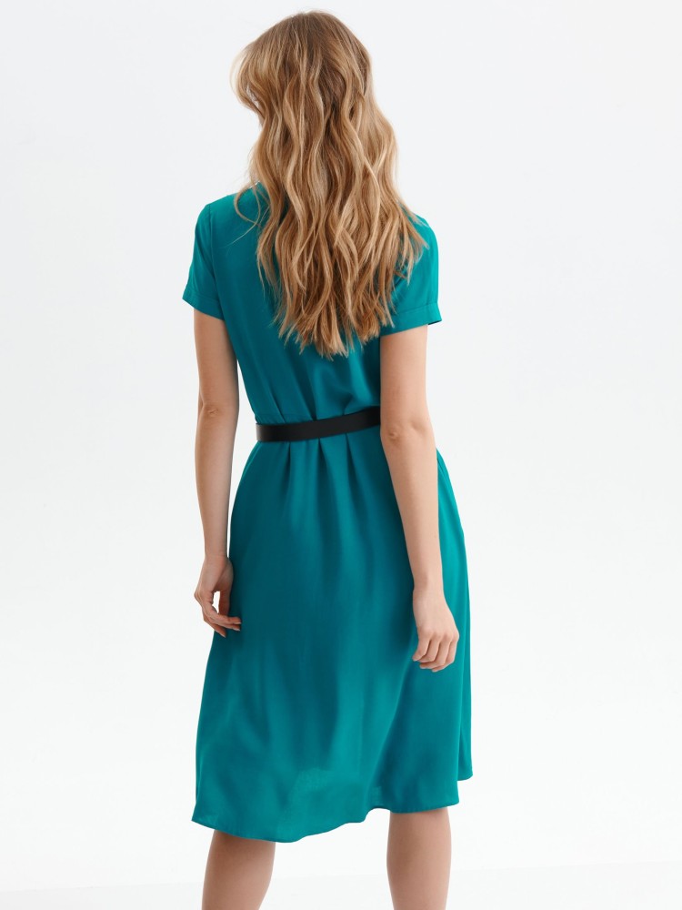 Długa szmizjerka z krótkim rękawem