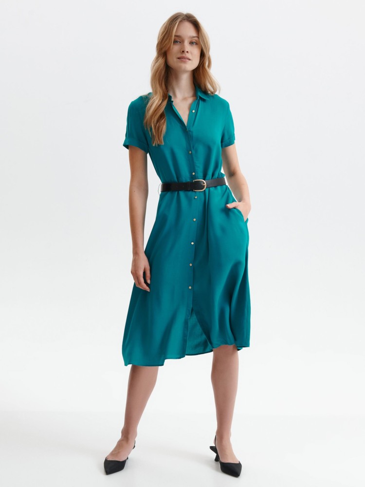 Długa szmizjerka z krótkim rękawem