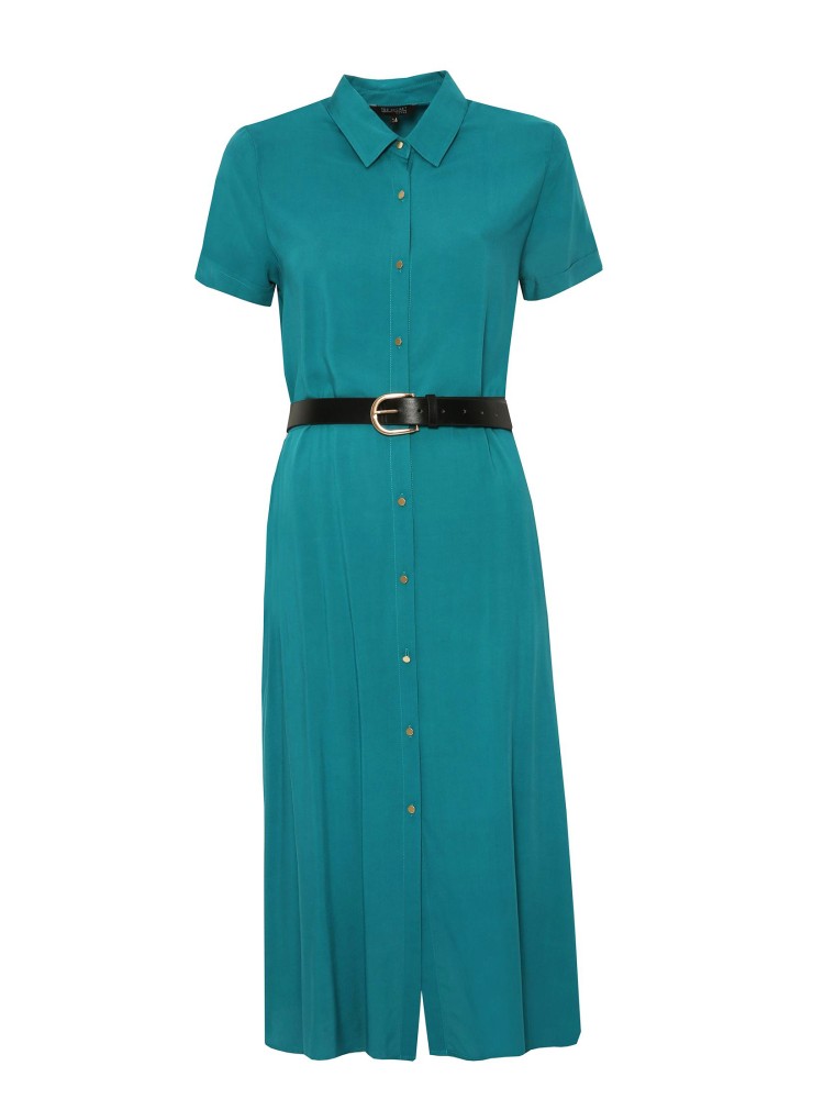 Długa szmizjerka z krótkim rękawem